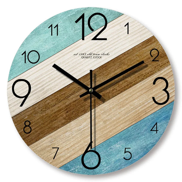 NaturZeit | Klassische Wanduhr aus Echtholz - Brezella