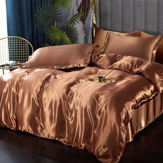 SilkEleganz | Satin-Bettwäsche-Set für luxuriöse Nächte - Brezella