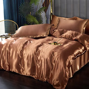 SilkEleganz | Satin-Bettwäsche-Set für luxuriöse Nächte - Brezella