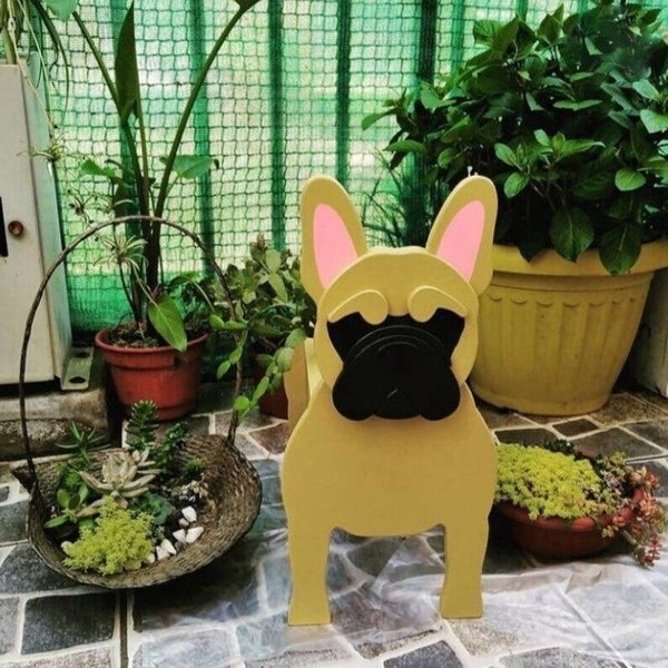 HundeBlüte | Dekorativer Pflanztopf für Hundefans - Brezella