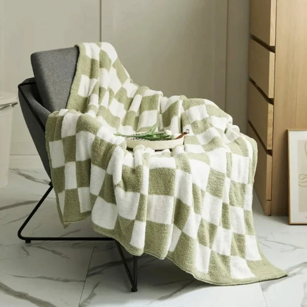 PlaidLuxe | Samt-Sofa-Decke im modernen Design - Brezella
