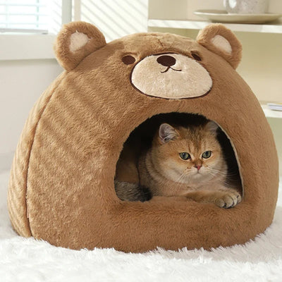 FurCocoon | Luxuriöses Indoor-Schlafbett für Katzen und Hunde - Brezella