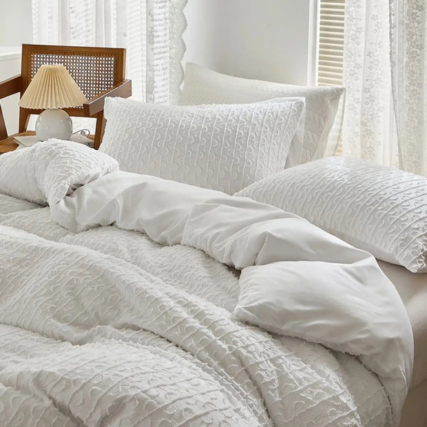SoftSpirale | Hochwertiges Tufted Bettwäsche-Set - Brezella