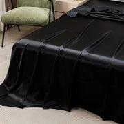 EleganzSchwarz | Satin-Bettwäsche in edlem Schwarz - Brezella