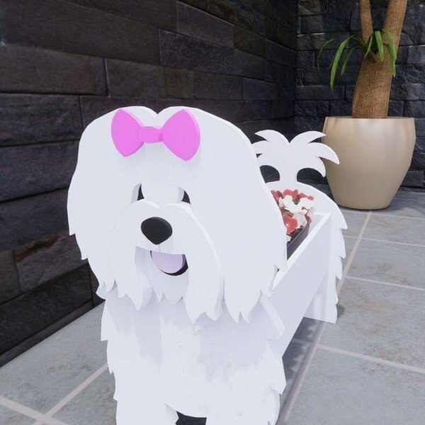HundeBlüte | Dekorativer Pflanztopf für Hundefans - Brezella