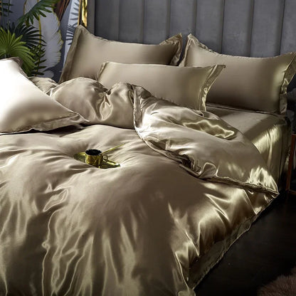 SilkEleganz | Satin-Bettwäsche-Set für luxuriöse Nächte - Brezella