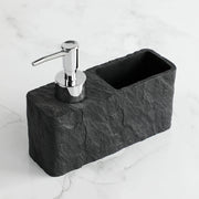CleanEase | Doppel-Funktions-Seifenspender mit integriertem Halter - Brezella