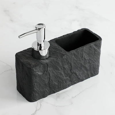 CleanEase | Doppel-Funktions-Seifenspender mit integriertem Halter - Brezella