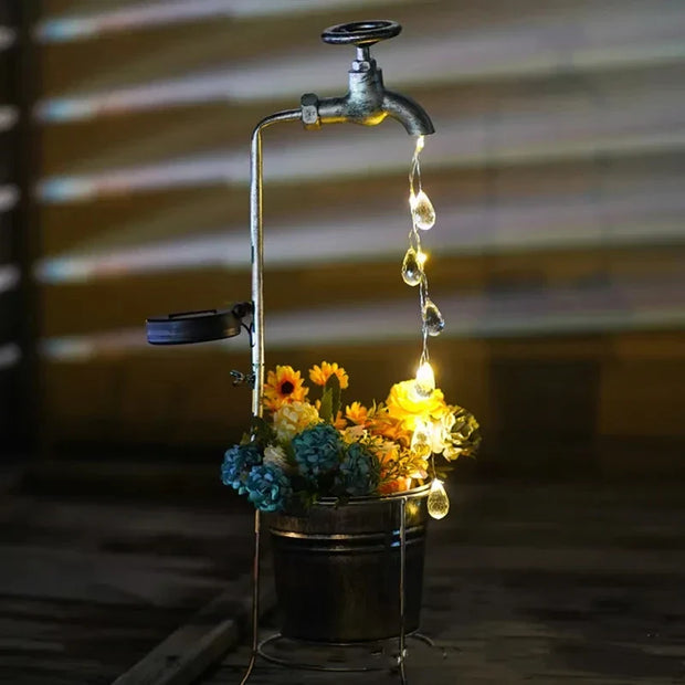 SunTap | Stilvolle LED-Wasserhahn-Dekoration mit Solarenergie - Brezella