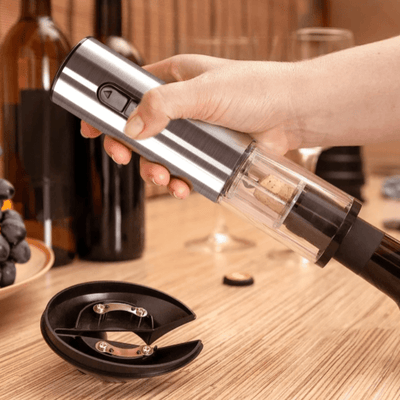 CorkWizard | Automatisches Korkenzieher-Set für edlen Genuss - Brezella