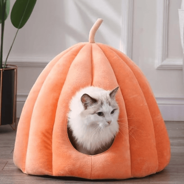 PfotenHöhle | Warmes und gemütliches Winterbett für Katzen - Brezella