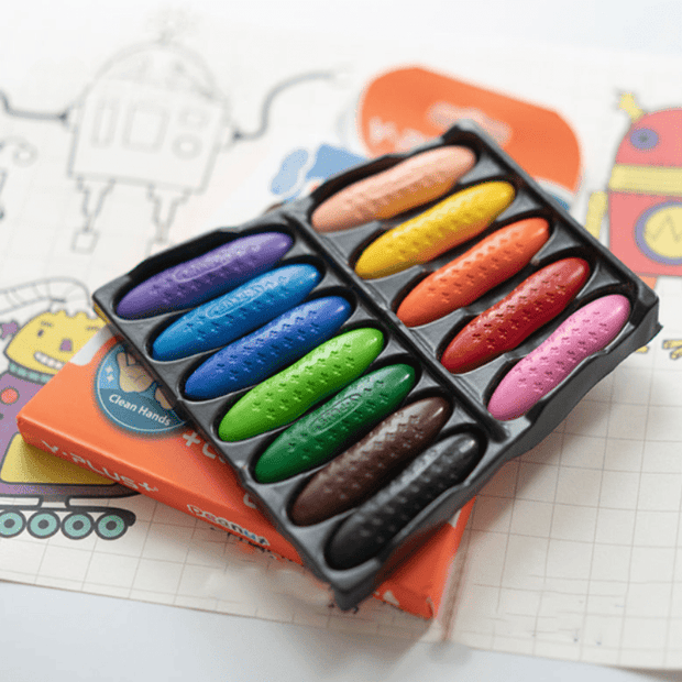 PeanutArt | Leuchtende & sichere Wachsmalstifte für kleine Hände - Brezella