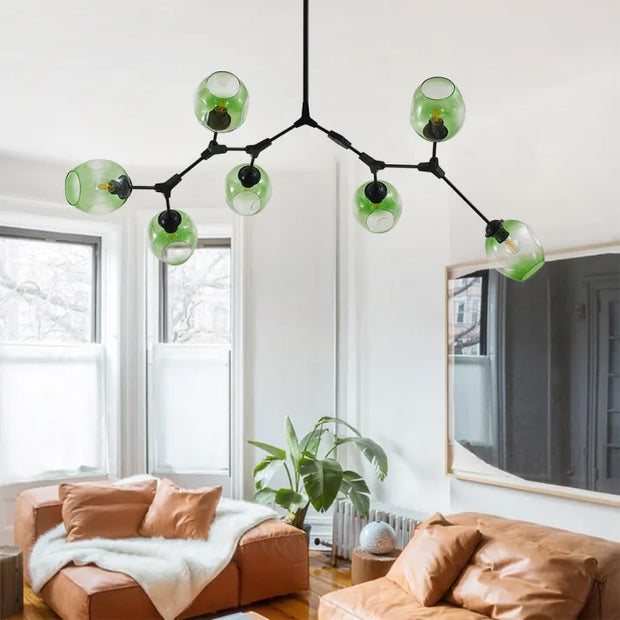 OrbitGlow | Sputnik-Hängelampe mit einzigartigen Glasbubbles - Brezella