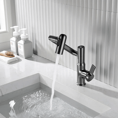 TempFlow | 360° Drehbare Armatur mit Temperaturanzeige und Höhenverstellung - Brezella