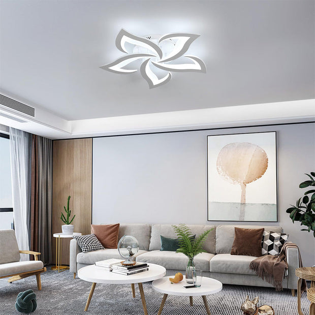 Moderne LED-Deckenleuchte in Blumenform