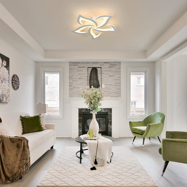 Moderne LED-Deckenleuchte in Blumenform
