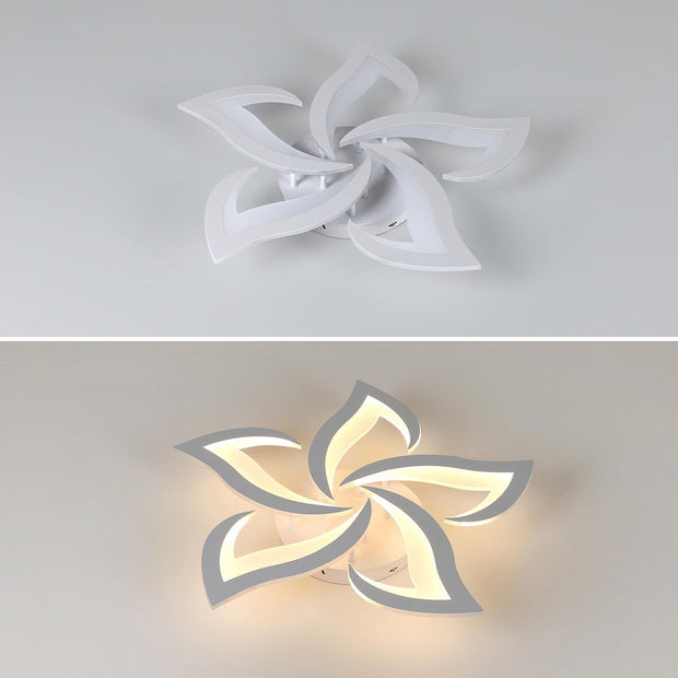 Moderne LED-Deckenleuchte in Blumenform