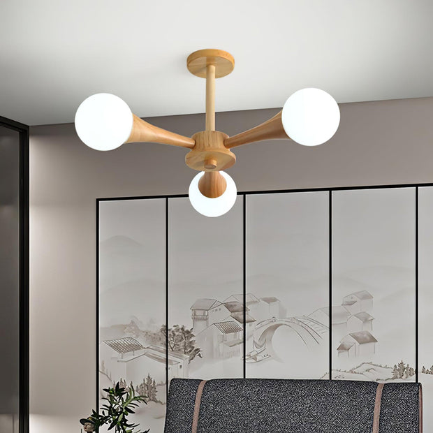 TimberGlow | Rustikale Pendelleuchte aus Holz mit modernem Touch - Brezella