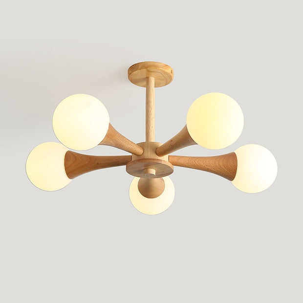 TimberGlow | Rustikale Pendelleuchte aus Holz mit modernem Touch - Brezella