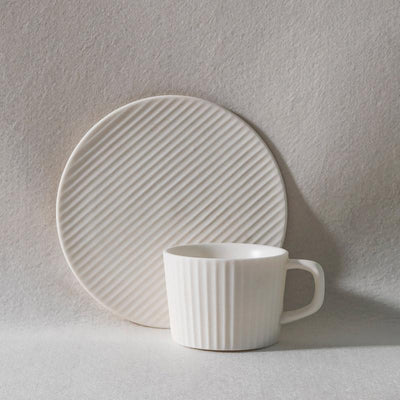 TexturSip | Gerippte Steinware-Tassen für jeden Kaffeegenuss - Brezella