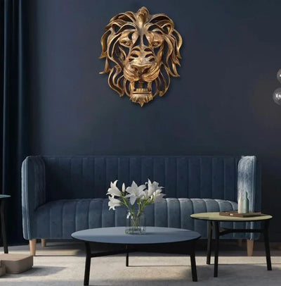 MajesticRoar | Kraftvolle Löwenkopf-Skulptur für Ihr Zuhause - Brezella