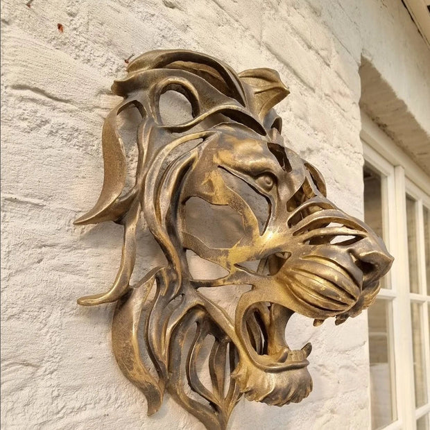 MajesticRoar | Kraftvolle Löwenkopf-Skulptur für Ihr Zuhause - Brezella