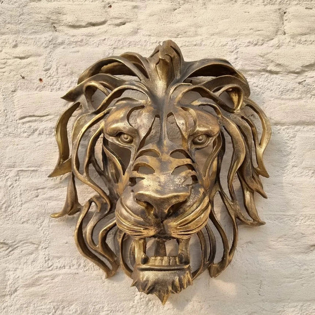 MajesticRoar | Kraftvolle Löwenkopf-Skulptur für Ihr Zuhause - Brezella