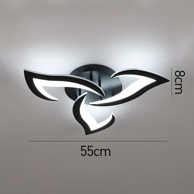 Moderne LED-Deckenleuchte in Blumenform