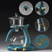 DeerBrew | Elegante Teekanne mit Magnet-Infuser und Hirschmotiv - Brezella