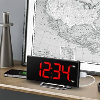 SmartWake | LED Wecker mit flexiblem Display und Nachtmodus - Brezella