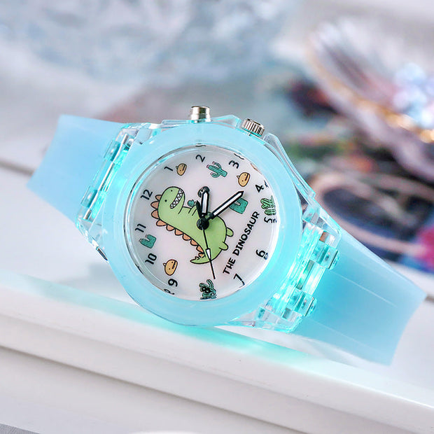 GlowTime | Leuchtende Kinderuhr mit buntem Design - Brezella
