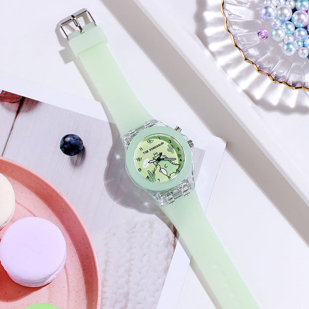 GlowTime | Leuchtende Kinderuhr mit buntem Design - Brezella