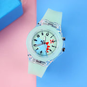 GlowTime | Leuchtende Kinderuhr mit buntem Design - Brezella