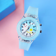 GlowTime | Leuchtende Kinderuhr mit buntem Design - Brezella