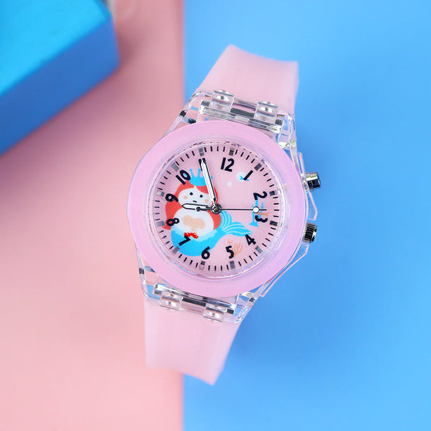 GlowTime | Leuchtende Kinderuhr mit buntem Design - Brezella