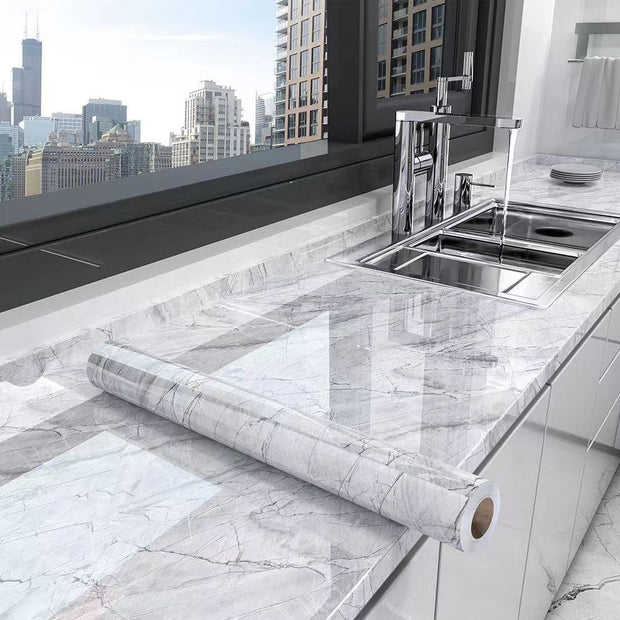 StoneShield | Elegante Küchenfolie mit Marmordesign - Brezella