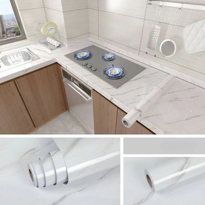 StoneShield | Elegante Küchenfolie mit Marmordesign - Brezella