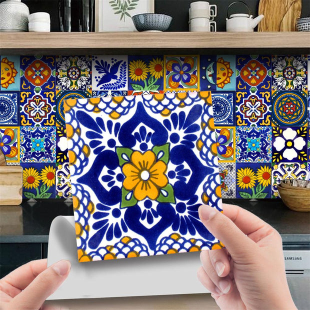 DecoPattern | Elegante Fliesenaufkleber mit nostalgischem Muster - Brezella