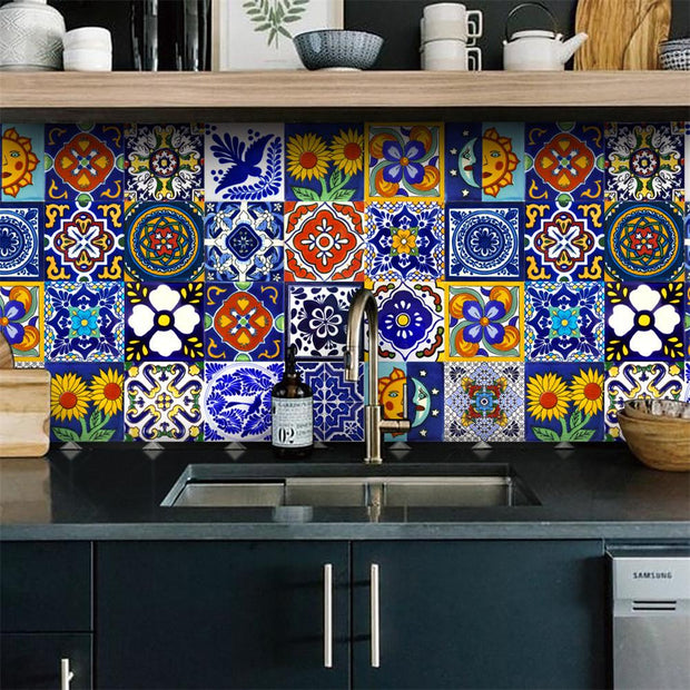 DecoPattern | Elegante Fliesenaufkleber mit nostalgischem Muster - Brezella