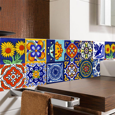 DecoPattern | Elegante Fliesenaufkleber mit nostalgischem Muster - Brezella