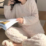 SanftHaut | Luxuriöses Samt-Pyjama-Set mit Rippenstruktur - Brezella