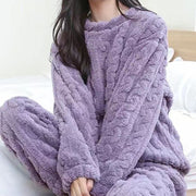 SanftHaut | Luxuriöses Samt-Pyjama-Set mit Rippenstruktur - Brezella