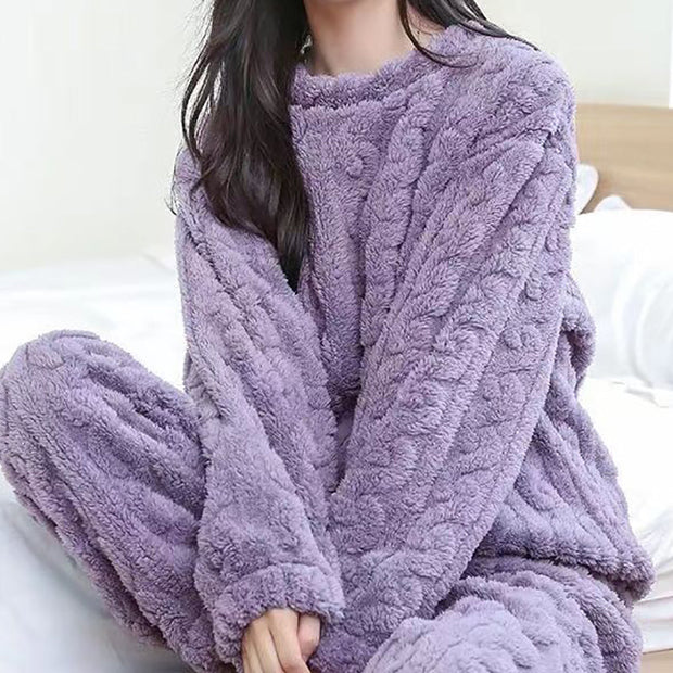 SanftHaut | Luxuriöses Samt-Pyjama-Set mit Rippenstruktur - Brezella