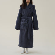 ThermoKimono | Weicher Flanellbademantel für kalte Tage - Brezella