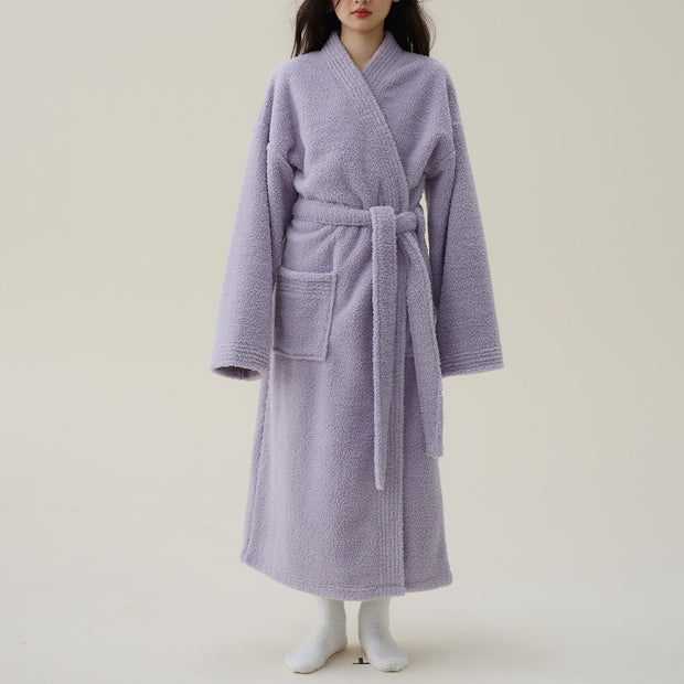 ThermoKimono | Weicher Flanellbademantel für kalte Tage - Brezella