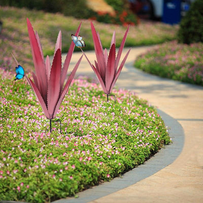 GlowFlora | Stilvolle Metall-Agave für stimmungsvolle Außenbereiche - Brezella