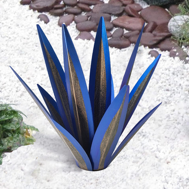 GlowSucculent | Kunstvolle Agave Statue aus haltbarem Metall - Brezella