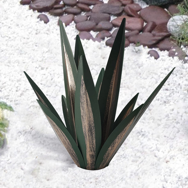 GlowSucculent | Kunstvolle Agave Statue aus haltbarem Metall - Brezella