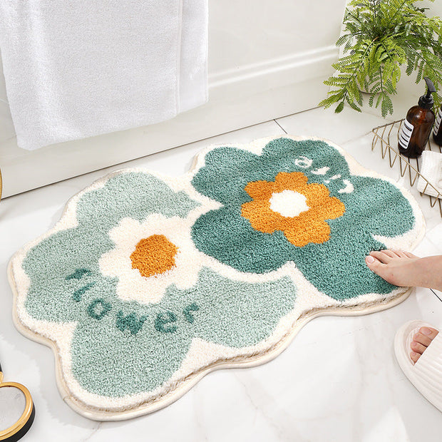ZenBloom | Antirutsch-Bodenmatte mit charmantem Blumenmotiv - Brezella