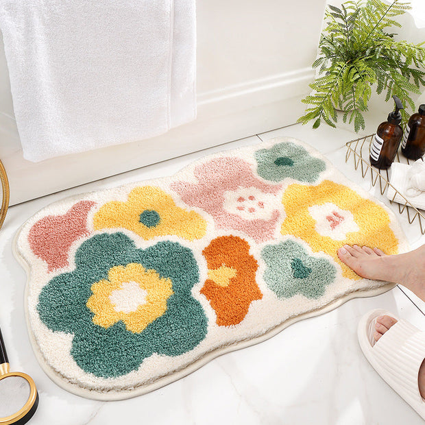 ZenBloom | Antirutsch-Bodenmatte mit charmantem Blumenmotiv - Brezella